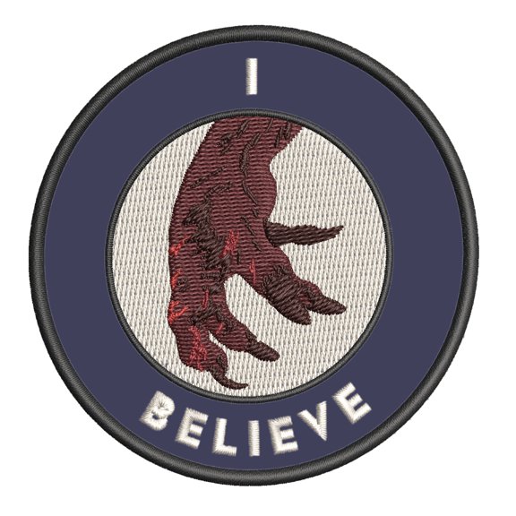 Bigfoot Patrol! I Believe 3.5" Iron On Or Sew On Embroidered Fabric Badge Patch Unexplained Mysteries Iconic Series