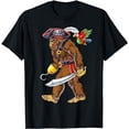 thumbnail image 1 of Bigfoot Pirate Jolly Roger Costume Men Kids Boys Sasquatch T-Shirt, 1 of 5