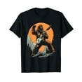 thumbnail image 1 of Bigfoot Playing Electric Guitar Funny Sasquatch Rocker Black T-Shirt, 1 of 5