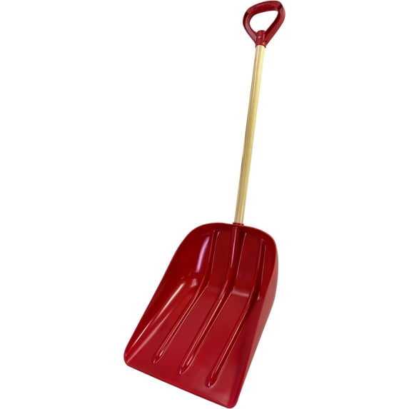 Emsco Bigfoot Poly Super Snow Scoop Red Extra Deep Shovel with 14" Handle