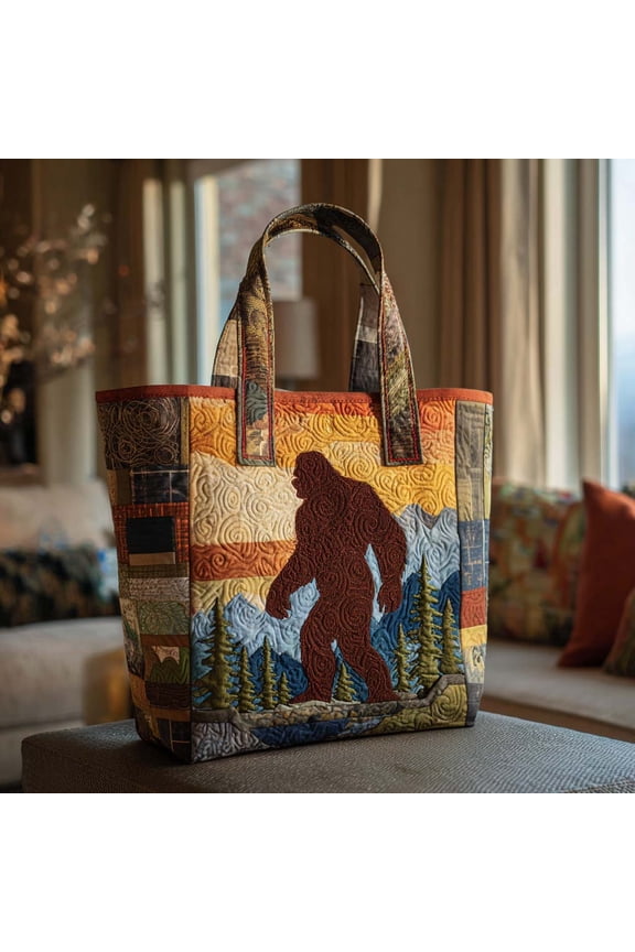Bigfoot Quilted Tote BagTravel Bag,Duffle Bag,Journey Bag,Gift For Dad,Gift For Mom