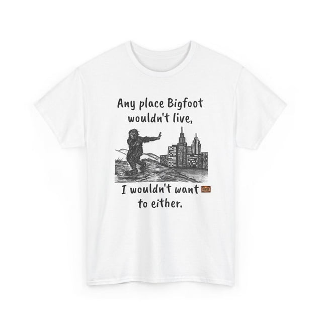 Bigfoot Rejecting City Life, nature, wilderness, sasquatch, funny