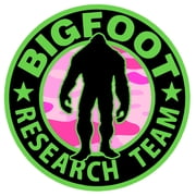 Bigfoot Research Team Decorative Car Truck Decal Window Sticker Vinyl Die-Cut Vacation Travel Souvenir X-File Unexplained Mysteries Space Ship UFO Flying Saucer Cryptid Sasquatch