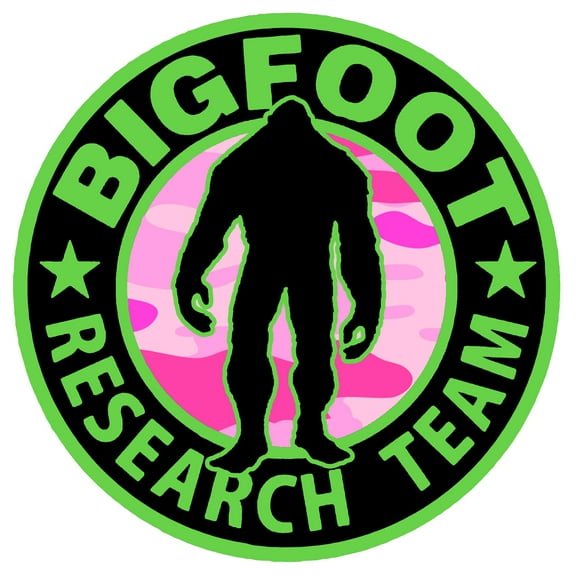 Bigfoot Research Team Decorative Car Truck Decal Window Sticker Vinyl Die-Cut Vacation Travel Souvenir X-File Unexplained Mysteries Space Ship UFO Flying Saucer Cryptid Sasquatch