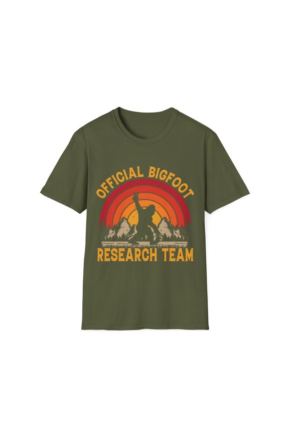 Bigfoot Research Team Retro Novelty Sasquatch Camping Sunset