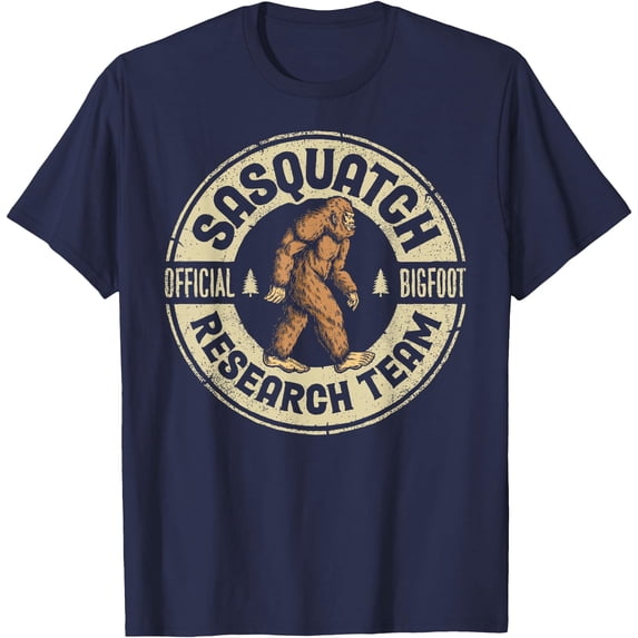 Bigfoot Research Team Retro Vintage Sasquatch Unisex T-Shirt for Men Women Kids Toddler,Navy Color,Size 3T