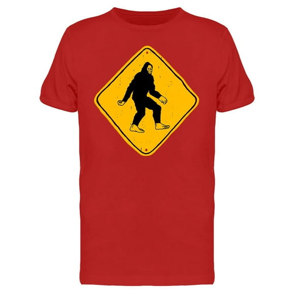 Bigfoot Road Sign T-Shirt Men -Image by Shutterstock, Male Medium