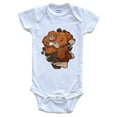thumbnail image 1 of Bigfoot Rugby Baby Bodysuit - Sasquatch Playing Rugby Baby Bodysuit, 3-6 months white, 1 of 4