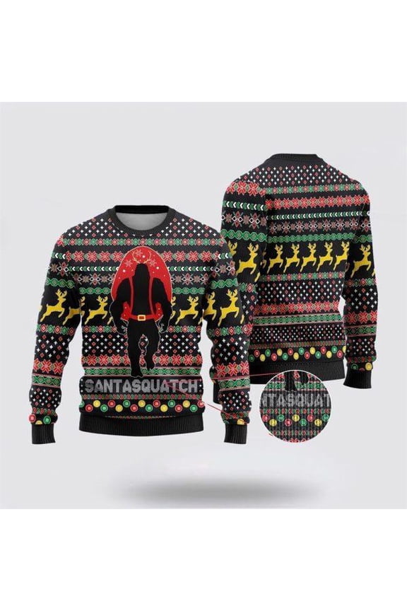 Bigfoot Santa Squatch Ugly Christmas Sweater – Best Gift For Christmas