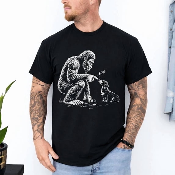 Bigfoot Sasquatch Boop Dachshund Dog Nose Graphic T-Shirt - Walmart.com
