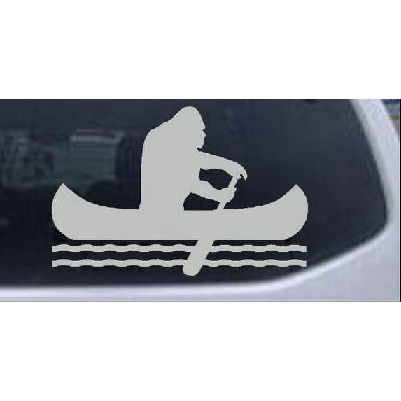 Bigfoot Sasquatch Canoe Car or Truck Window Decal Sticker