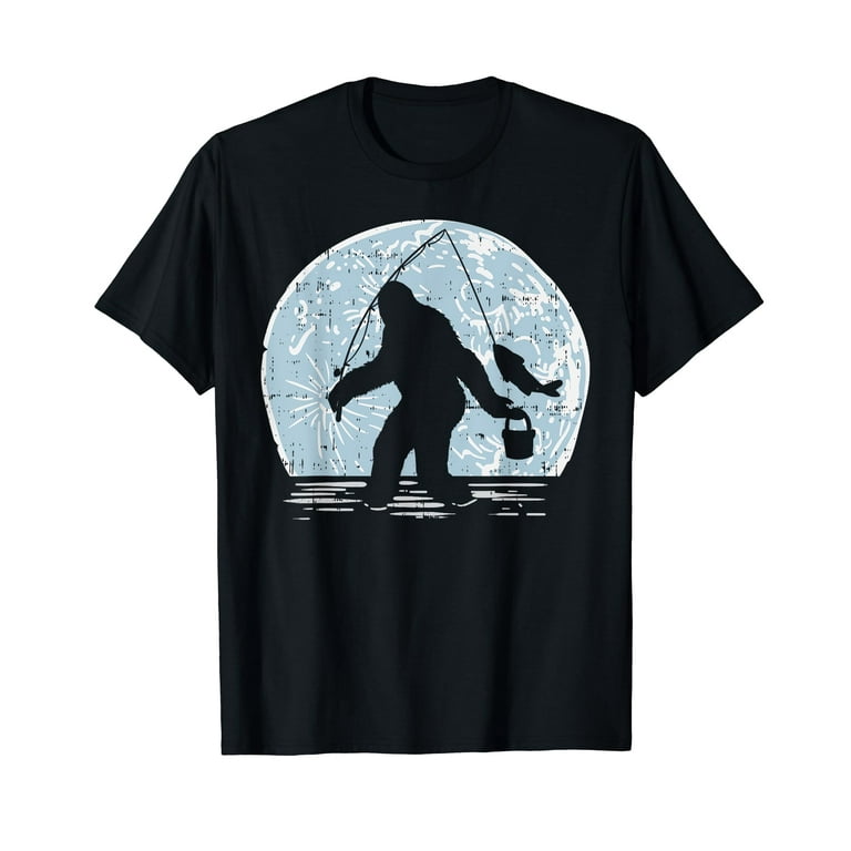 Bigfoot Fishing Fisherman T-Shirt Funny Sasquatch Gift Bigfoot Fishing Fisherman T-Shirt Funny Sasquatch Gift