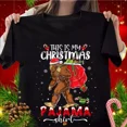 thumbnail image 1 of Bigfoot Sasquatch Holiday Figure Festive Pajama Family Gift Unisex T-Shirt, up to size 5XL, 1 of 2