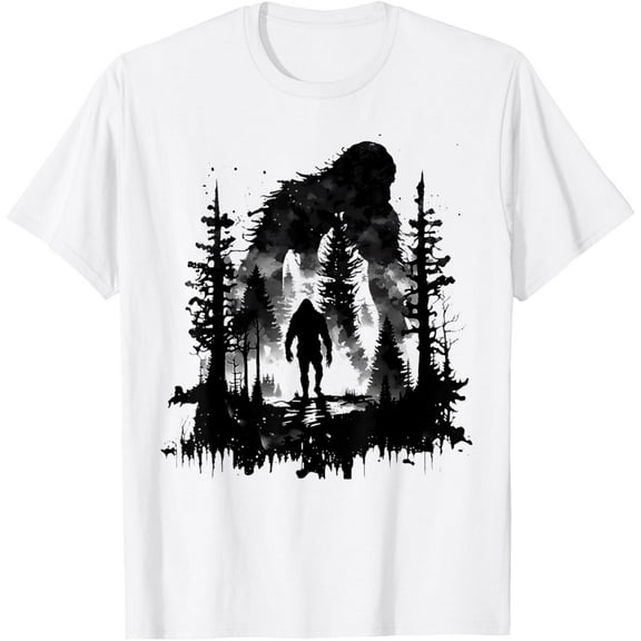 Bigfoot Sasquatch In The Forest For Men Women Kids T-Shirt Tops Tee