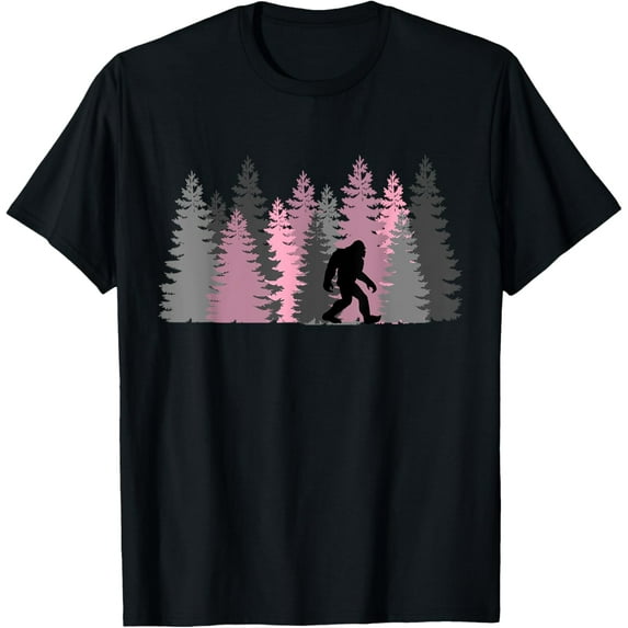 Bigfoot Sasquatch In The Forest For Men Women Kids T-Shirt