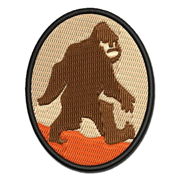 Bigfoot Sasquatch Mythical Creature Cryptid Walking Applique Multi-Color Embroidered Hook & Loop Patch - 3 Inch Medium
