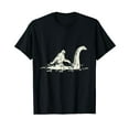 thumbnail image 1 of Bigfoot Sasquatch Riding The Loch Ness Monster Funny,Short Sleeve T-Shirt, 1 of 5