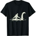 thumbnail image 1 of Bigfoot Sasquatch Riding The Loch Ness Monster Funny Unisex T-Shirt for Men Women Kids Toddler,Black Color,Size YXL, 1 of 5