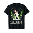 thumbnail image 1 of Bigfoot Sasquatch Santa Squatch Christmas Xmas Pajama PJ T-Shirt, 1 of 5