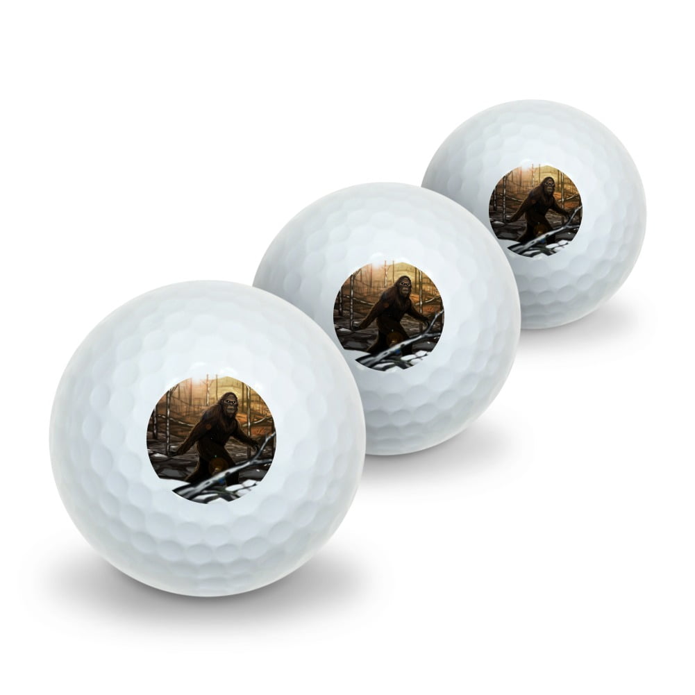 Graphics and More Bigfoot Sasquatch Walking in the Woods Golf Balls
