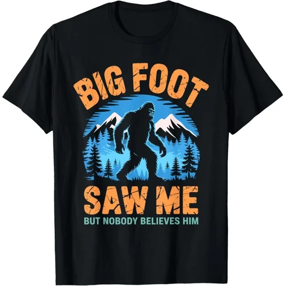Bigfoot Saw Me Funny Sasquatch Retro Big Foot For Men T-Shirt Unisex S-5XL Hot Trending Shirt, Vintage Birthday Gift