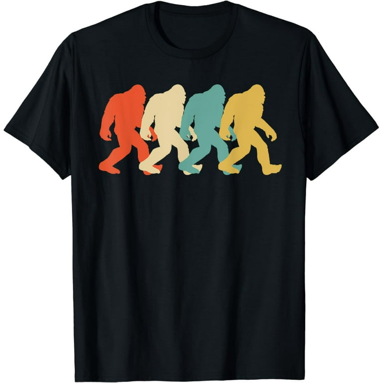 Bigfoot Silhouette Retro Pop Art Sasquatch Graphic T-Shirt Bigfoot Silhouette Retro Pop Art Sasquatch Graphic T-Shirt