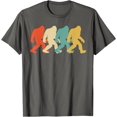 thumbnail image 1 of Bigfoot Silhouette Retro Pop Art Sasquatch Graphic Unisex T-Shirt for Men Women Kids Toddler,Charcoal Color,Size 4T, 1 of 5