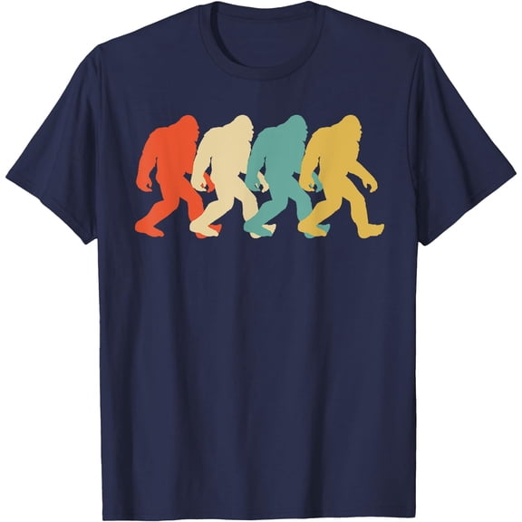 Bigfoot Silhouette Retro Pop Art Sasquatch Graphic Unisex T-Shirt for Men Women Kids Toddler