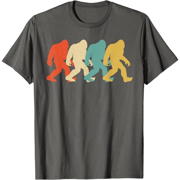 Bigfoot Silhouette Retro Pop Art Sasquatch Graphic Unisex T-Shirt for Men Women Kids Toddler