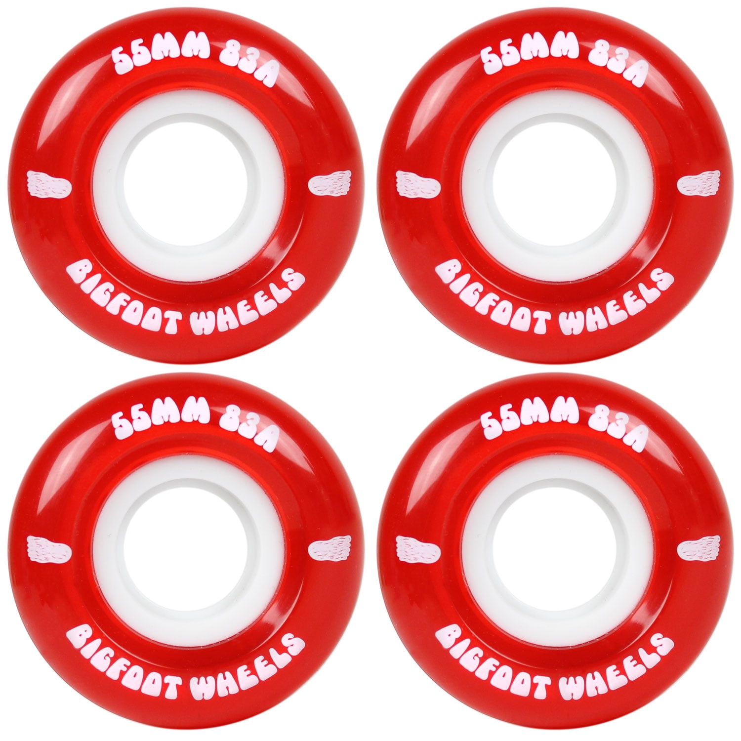 Bigfoot Skateboard Wheels 55mm 83A Soft Cruiser Filmer Wheels Black (Set Of 4 - Foto 9