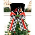 thumbnail image 1 of Bigfoot Snowman Christmas Tree Topper Decorations with Glitter Star Xmas Ornaments Home Decor 3D Wreath Attachment Winter Holiday Festive Gift Fits for Small 3-4ft Tree Fabric, 1 of 12