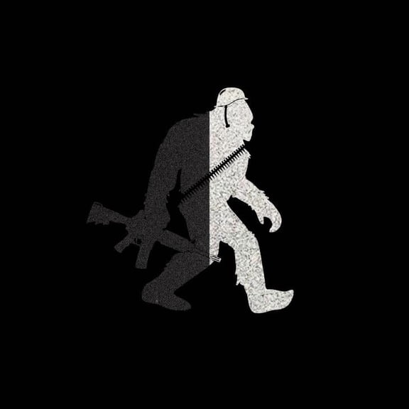 Bigfoot Soldier AR Sasquatch Vinyl Decal Sticker UV & Waterproof Bumper Window Laptop Automotive Water Bottle Gift accessories – BLACK REFLECTIVE 6"