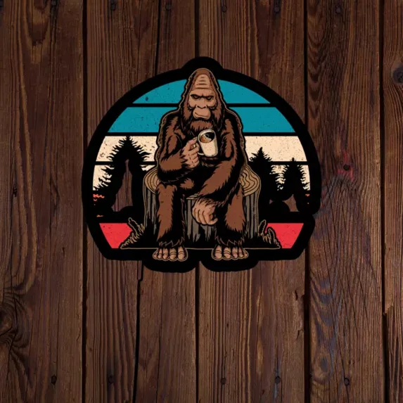 Bigfoot Sticker Yeti Sasquatch Laptop Scrapbook Cryptid Coffee Sticker ...