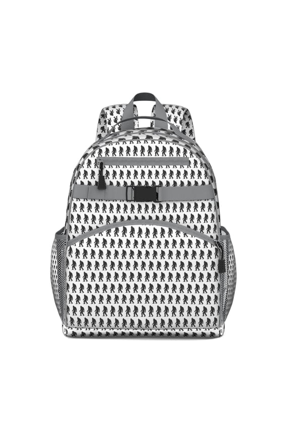 Bigfoot Students Backpack Funny Sasquatch Toddler School Bag with Big Foot Print Design, Perfect for Outdoors, Camping, and Hiking