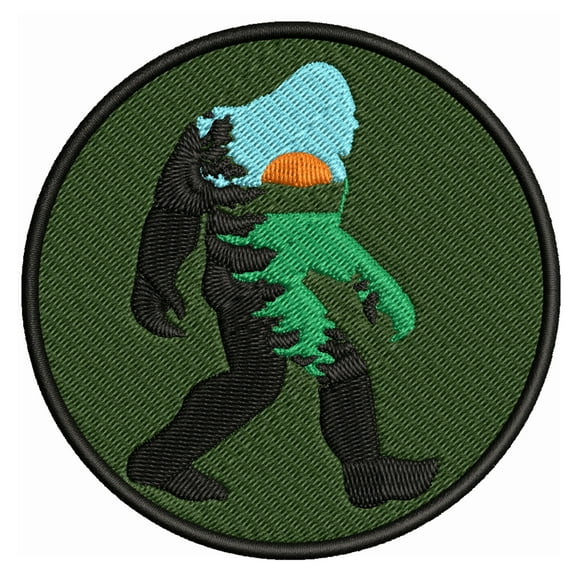 Bigfoot Sunset Embroidered Patch Iron/SewOn Applique X-Files Cryptid Mystery UFO