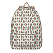 Bigfoot Survival Backpack   Funny Sasquatch and Big Foot Print Pattern Bookbag for Hiking, Camping, and Wilderness Adventures