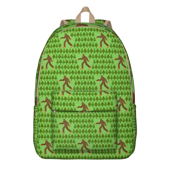 Bigfoot Survival Backpack – Funny Sasquatch and Big Foot Print Pattern Bookbag for Hiking, Camping, and Wilderness Adventures