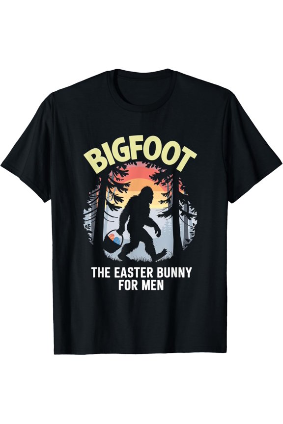 Bigfoot The Egg Day Bunny Shirt BLACK Unisex S-5XL Hot Trending Shirt