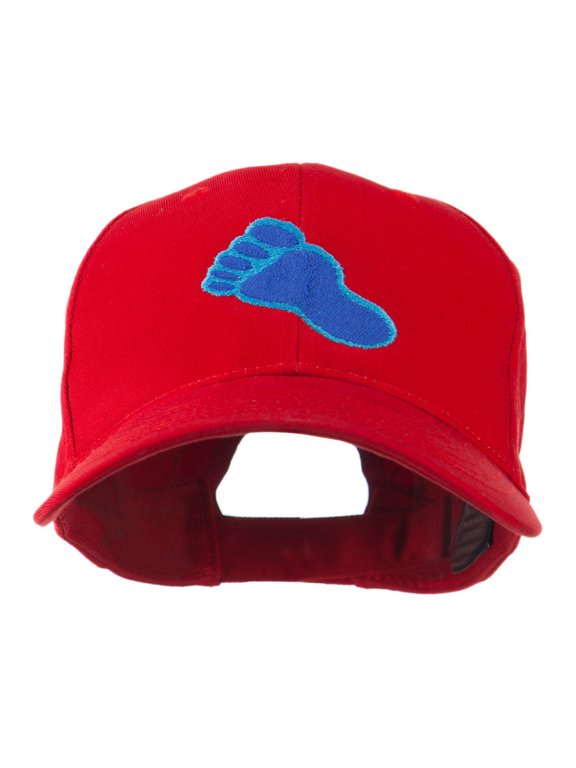 Bigfoot Track Mascot Embroidery Cap - Red OSFM