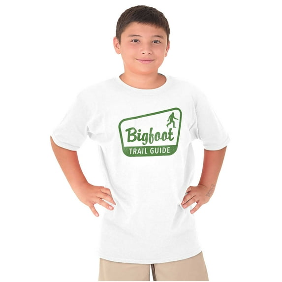 Bigfoot Trail Guide Sasquatch Crewneck T Shirts Boy Girl Teen Brisco Brands X