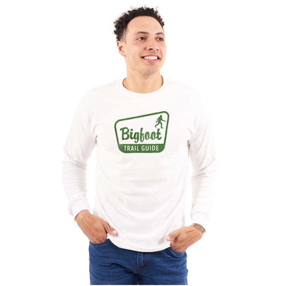 Bigfoot Trail Guide Sasquatch Plus Size Long Sleeve Graphic Tee Shirt Brisco Brands 3X
