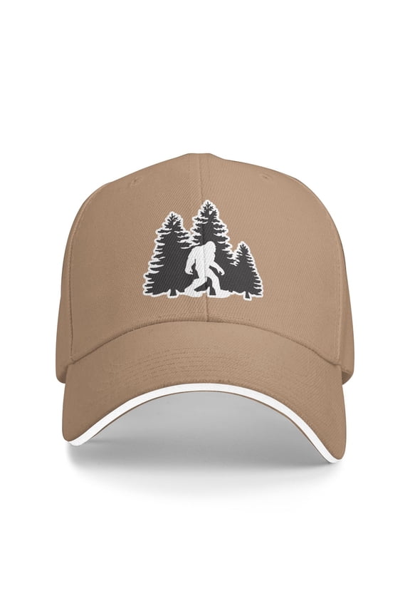 Bigfoot Trees Forest Men Women Sandwich Cap Classic Baseball Capunisex Adjustable Casquette Dad Hat