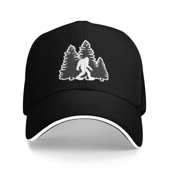 Bigfoot Trees Forest Unisex Sandwich Cap Classic Baseball Capunisex Adjustable Casquette Dad Hat