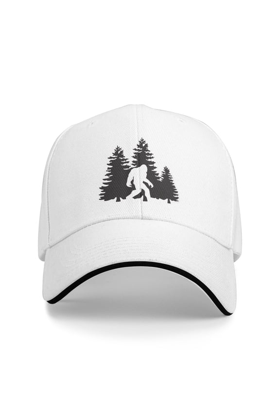 Bigfoot Trees Forest Unisex Sandwich Cap Classic Baseball Capunisex Adjustable Casquette Dad Hat