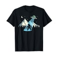 thumbnail image 1 of Bigfoot UFO Aliens Shirt Space Moon Night Sasquatch Men's T-Shirt, 1 of 5
