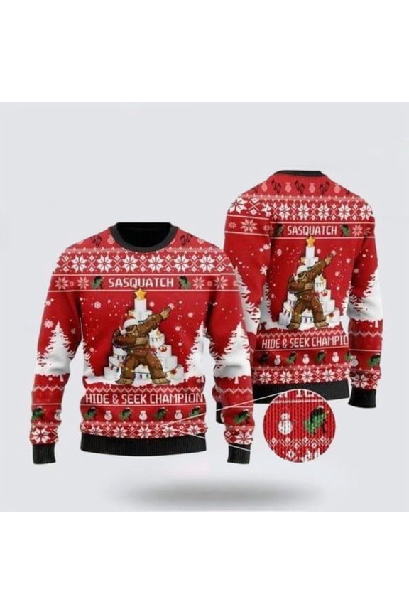 Bigfoot Ugly Christmas Sweater – Gift For Ugly Sweater Lovers
