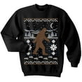 thumbnail image 1 of Bigfoot Ugly Christmas Sweater, Sasquatch, Forest, Yeti, Myth, Legend, Funny, 1 of 2