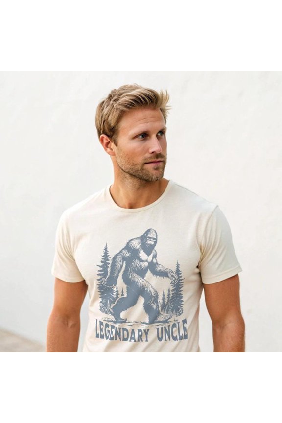 Bigfoot Uncle Cool Uncle Legendary Uncle Alt Uncle T-Shirt WHITE Unisex S-5XL Hot Trending Shirt, Vintage Birthday Gift
