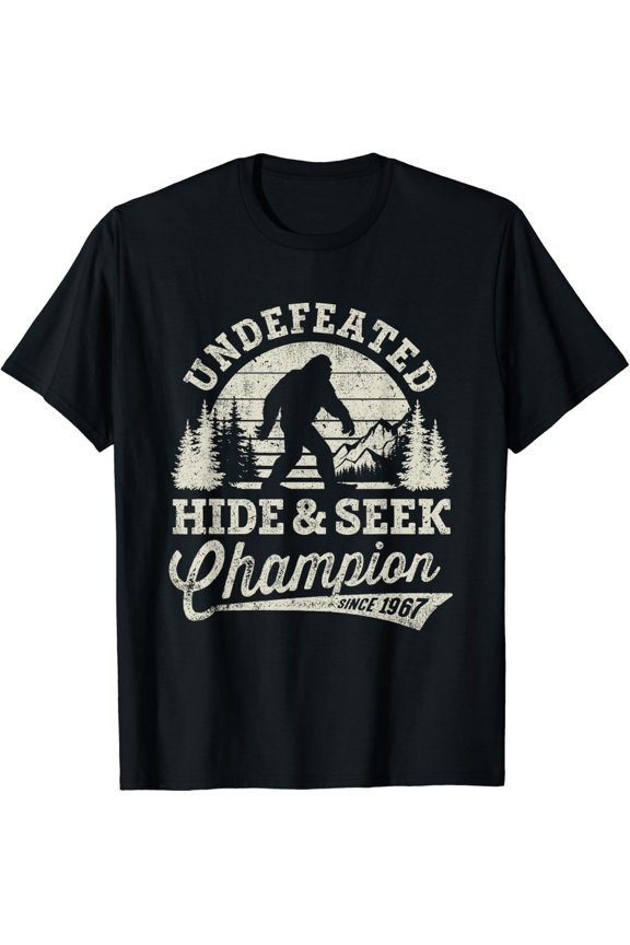 Bigfoot Undefeated Hide And Seek Champion Vintage T-Shirt