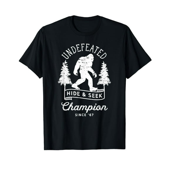 Bigfoot Undefeated Hide and Seek Champion Distressed T-Shirt